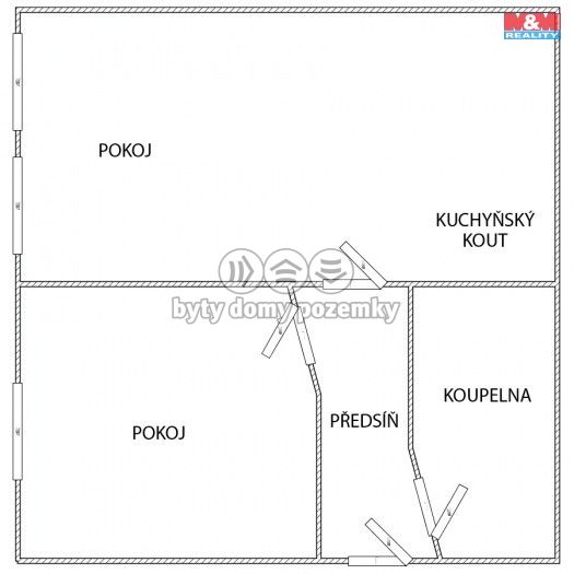 Prodej, Byt 2+kk, Krupka