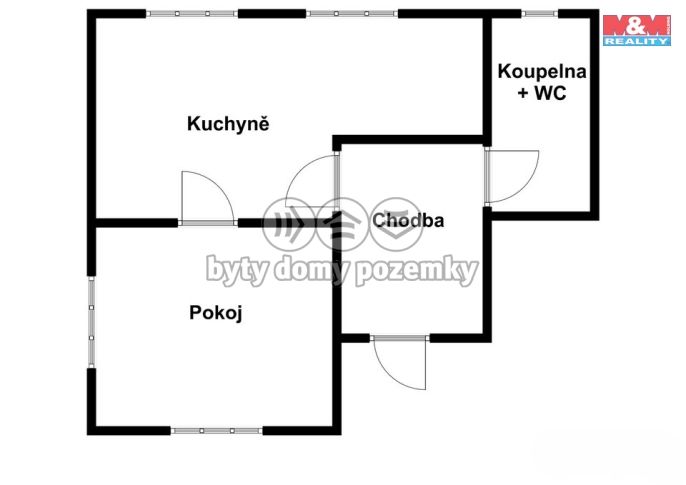 Pronájem, Byt 1+1, Písek