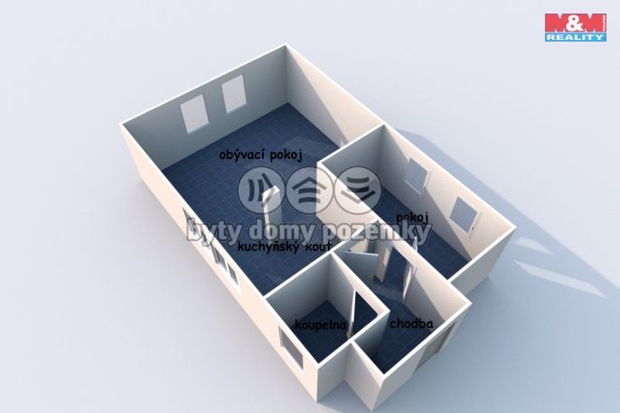 Pronájem, Byt 2+kk, Lásenice