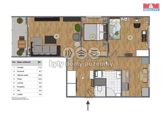 Prodej, Byt 3+1, Kadaň