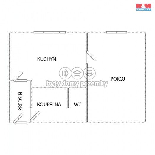 Pronájem, Byt 1+1, Klášterec nad Ohří