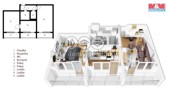 Pronájem, Byt 2+1, Mladá Boleslav