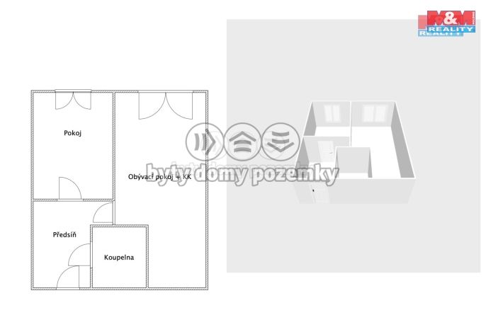 Pronájem, Byt 2+kk, Říčany