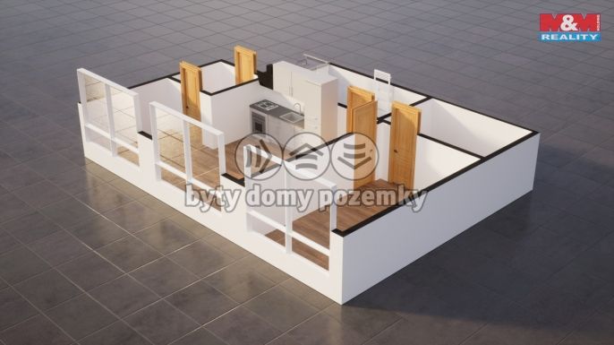 Pronájem, Byt 2+kk, Jablonné v Podještědí