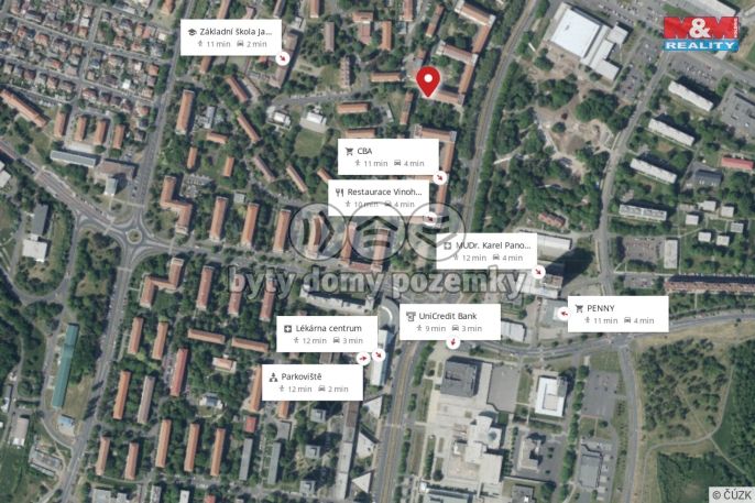 Prodej, Byt 1+1, Most