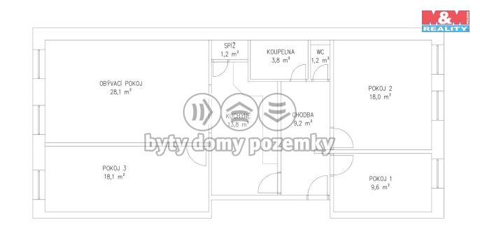 Pronájem, Byt 4+kk, Strakonice