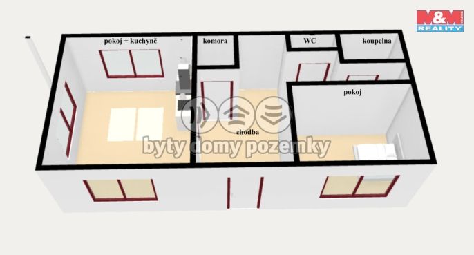 Pronájem, Byt 2+kk, Náchod