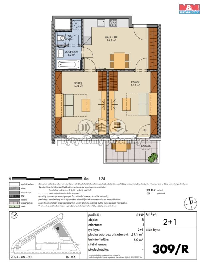 Prodej, Byt 2+1, Praha