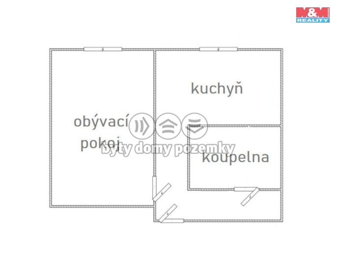 Pronájem, Byt 1+1, Vlašim
