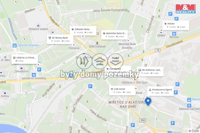 Pronájem, Byt 1+1, Klášterec nad Ohří