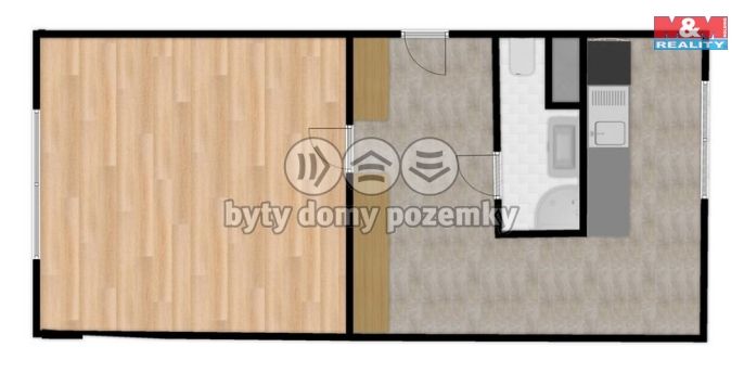 Pronájem, Byt 1+1, Most