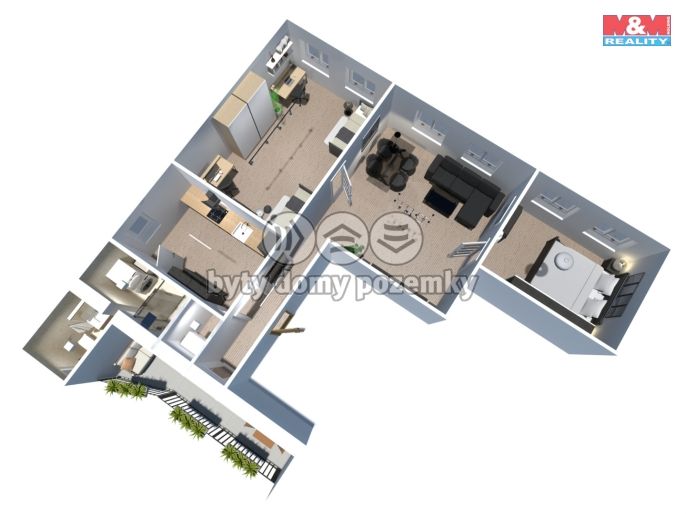 Pronájem, Byt 3+1, Chomutov