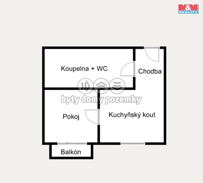 Pronájem, Byt 1+1, Pelhřimov