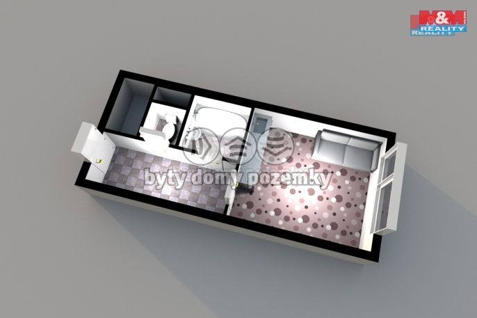 Pronájem, Byt 1+kk, Praha