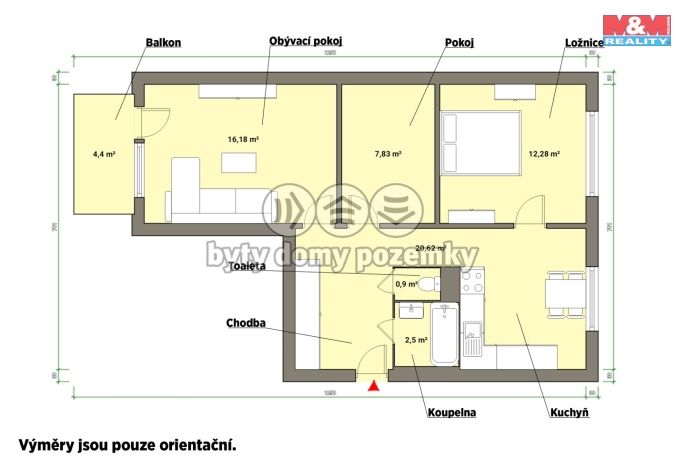 Prodej, Byt 2+1, Kraslice