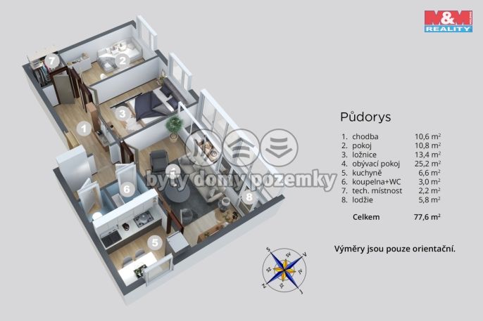 Prodej, Byt 3+1, Most