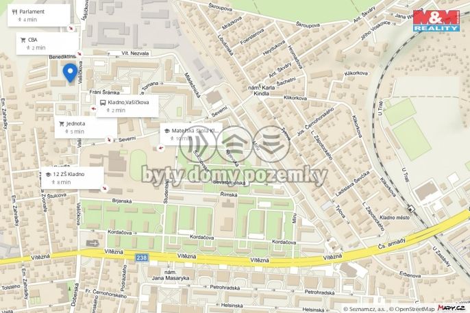 Pronájem, Byt 2+kk, Kladno