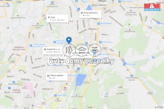 Pronájem, Byt 1+1, Příbram