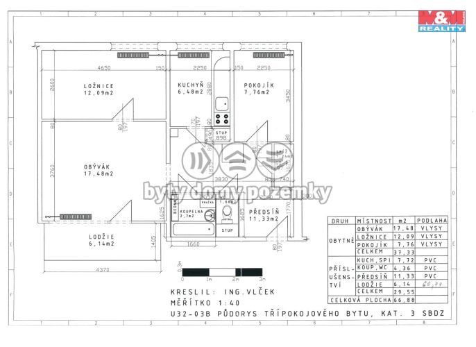 Prodej, Byt 3+1, Brno