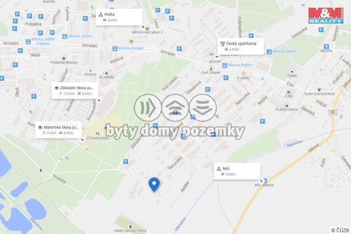 Prodej, Byt 1+kk, Milovice