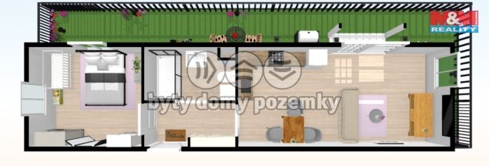 Pronájem, Byt 2+kk, Kladno