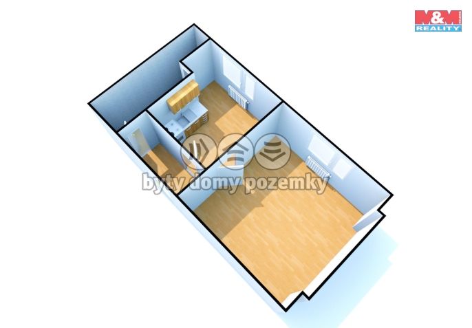 Pronájem, Byt 1+1, Děčín