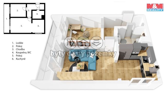 Prodej, Byt 2+kk, Kladno