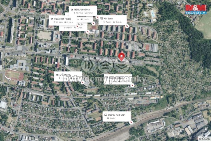 Pronájem, Byt 1+1, Ostrov