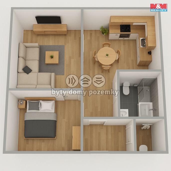 Prodej, Byt 2+1, Chotiměř