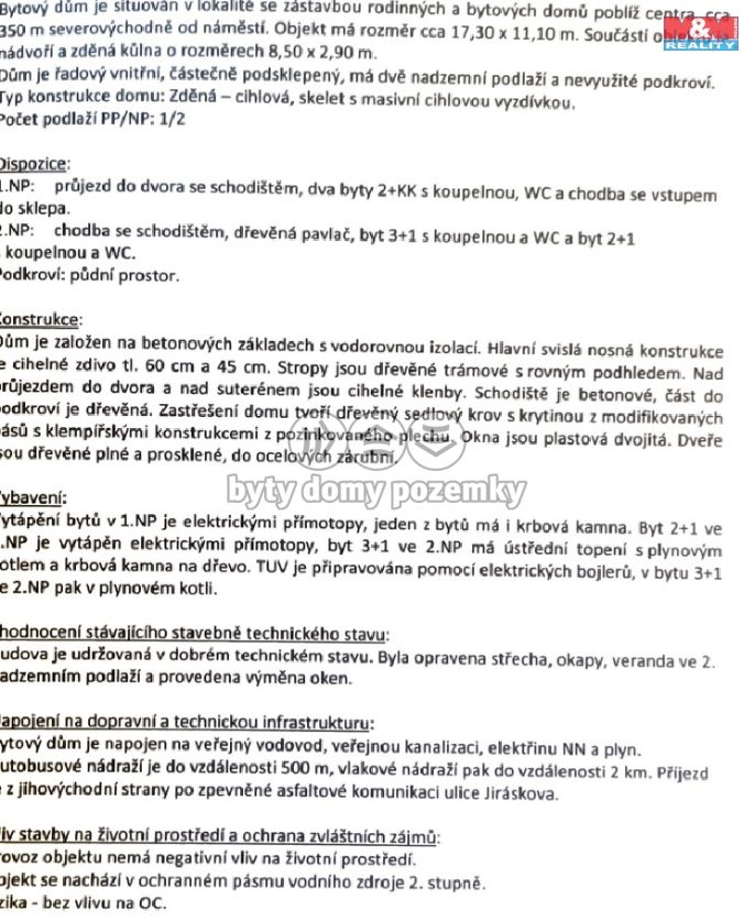 Prodej, Rodinný dům, Červený Kostelec