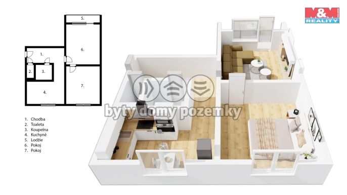 Prodej, Byt 2+1, Kladno