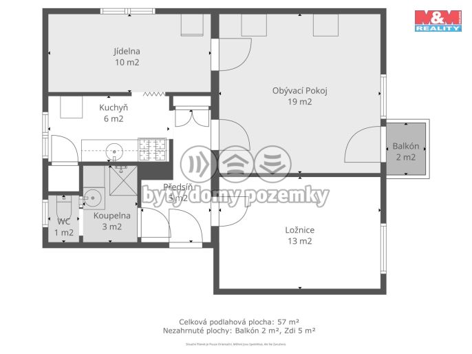 Prodej, Byt 3+1, Jesenice