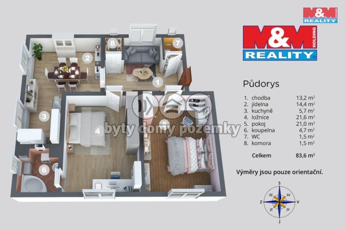 Prodej, Byt 3+1, Ústí nad Labem