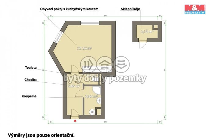 Pronájem, Byt 1+kk, Nýřany