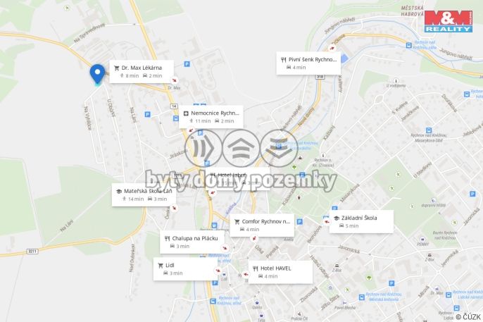 Prodej, Pozemek k bydlení, Rychnov nad Kněžnou