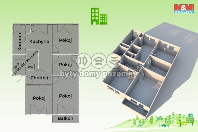 Prodej, Byt 4+1, Valašské Meziříčí