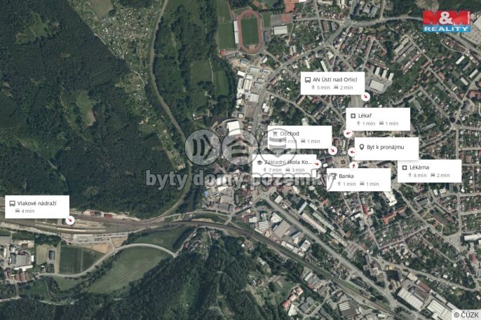 Pronájem, Byt 2+1, Ústí nad Orlicí