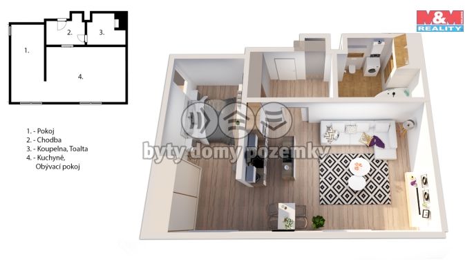 Prodej, Byt 2+kk, Praha