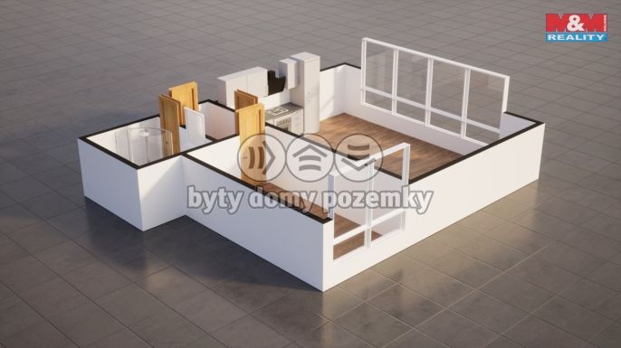 Pronájem, Byt 2+kk, Jablonné v Podještědí