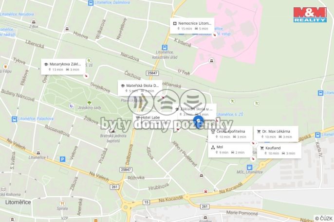 Pronájem, Byt 3+1, Litoměřice