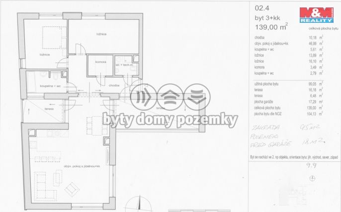 Pronájem, Byt 3+kk, Praha