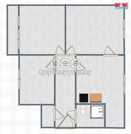 Pronájem, Byt 3+1, Vamberk