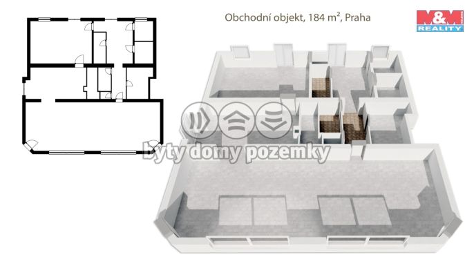 Pronájem, Obchodní objekt, Praha