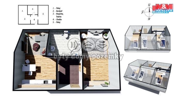 Pronájem, Byt 2+kk, Kutná Hora