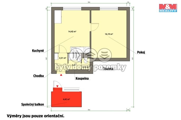 Prodej, Byt 1+1, Teplá