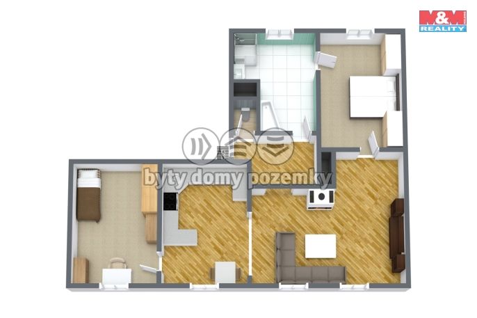 Prodej, Byt 3+1, Kadaň