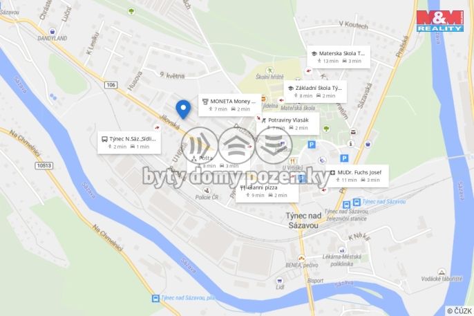 Prodej, Byt 3+1, Týnec nad Sázavou