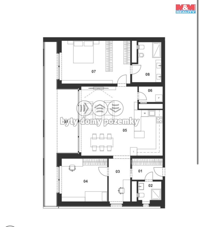 Prodej, Byt 3+kk, Plzeň