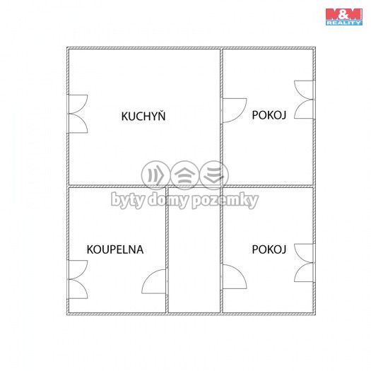 Pronájem, Byt 2+1, Děčín