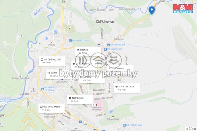 Prodej, Pozemek k bydlení, Ústí nad Orlicí